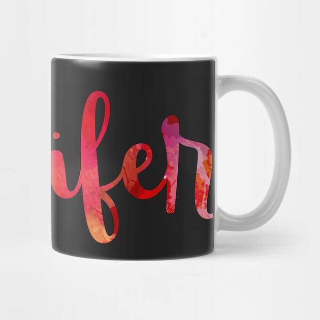 "Jennifer" Red Gradient Watercolor - Customizable by broadwaygurl18